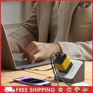 3 in 1 GaN Charger with Type-C Cable & 2 USB Ports for Smartphones and Laptops - Photo 1 sur 21