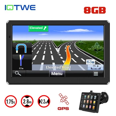 IOTWE 7 Zoll LKW PKW GPS Navigationsgerät Navi Lebenslange Kartenaktualisierung