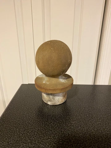 Antique Cast Iron 3” Canon Ball Fence Post, Flagpole, Post Finial Cover