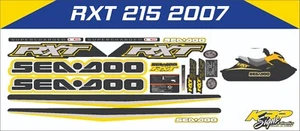 SEADOO RXT 215 2007 Graphics / Decal / Sticker Kit YELLOW - Picture 1 of 7