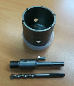 Bohrkrone Dosenbohrer Lochbohrer Kernbohrer SDS Plus 65 mm mit Bohrer - Bild 1 von 2