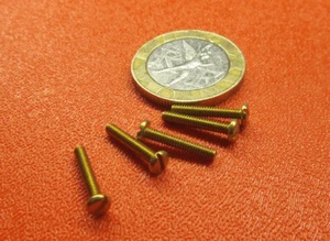 Brass Pan Head Machine Screw Slotted 2-56 x 1/2", 200 pcs - Picture 1 of 12