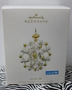 Joy For All Adorno De Navidad Unicef Hallmark Paz Amor Niños 2008 Nuevo - Bild 1 von 2