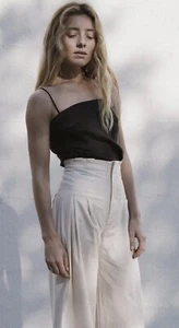 St Agni BELLE TOP Camisola NEGRO XL 100% Seda Lavada con Arena Satén Mínimo G... - Imagen 1 de 12
