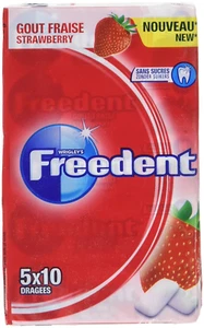 FREEDENT Chewing-Gums Dragées Goût Fraise en Étuis 70 g - Lot de 5 (25 étuis de  - Foto 1 di 7