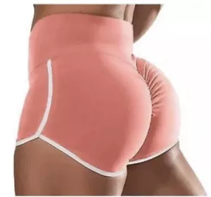 Womens High Waist Yoga Shorts Push Up Ruched Sports Hot Pants Casual Exercise P - Picture 1 of 4