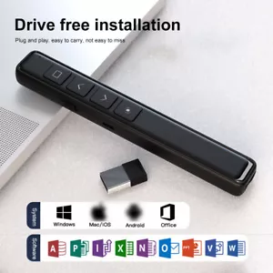 2.4GHz Wireless Powerpoint Clicker Presentation Pointer Presenter Remote Control - Picture 1 of 28