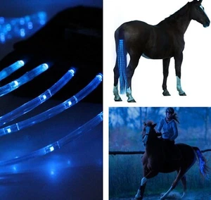 Horse Tail Lights Led Harness Wear Equestrian Night Trail Riding 100cm  - Picture 1 of 14