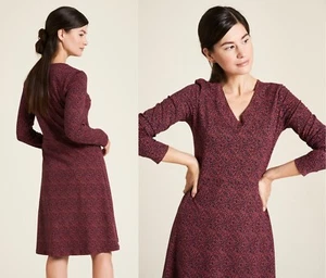 Vestido Tranquillo Jersey rojo puntos (orgánico) algodón orgánico W23E09 - Imagen 1 de 7