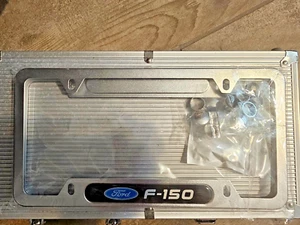 2PCS Ford Silver License Plate Frame Stainless Steel Metal (New) - Picture 1 of 1