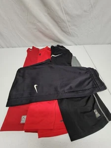 LOT of 4 Youth LG Boys 1 nike Pant 2 Nike shirts and 1 Under Armour shirt - Picture 1 of 24