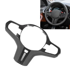 Carbon Fiber Steering Wheel Frame Cover for BMW 5 6 7 series M5 X3 X4 F90 G30 - Picture 1 of 12