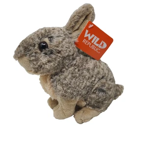 Wild Republic CK Cuddlekins  Mini Rabbit 8 inches brown realistic bunny - Picture 1 of 6