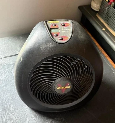 Ventilador de vórtice de calor digital Vortex negro para interiores 3 modos y ajuste de temperatura Foto 1 de 4