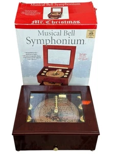 2005 Mr Christmas Musical Bell Symphonium eine Scheibe Holz Spieluhr - Bild 1 von 9