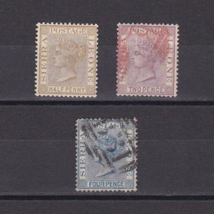 SIERRA LEONE 1883, SG# 23-25, CV £85, part set, Wmk Crown CA, Perf.14, NG/Used - Picture 1 of 2