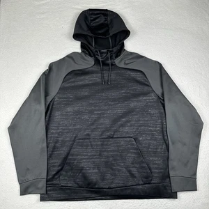 Sweat à capuche Nike Therma Fit homme 2XL col plongée pull d’entraînement noir gris 669981 - Photo 1/10