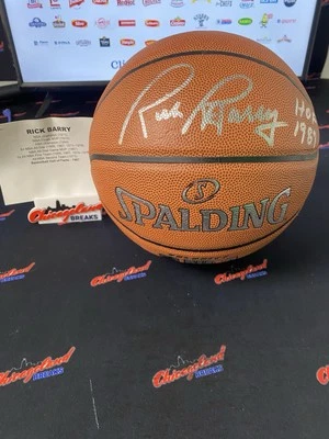 Rick Barry Autografiado Spalding NBA Baloncesto Salón de la fama Inscripción Tristar Certificado de Autenticidad Foto 1 de 3