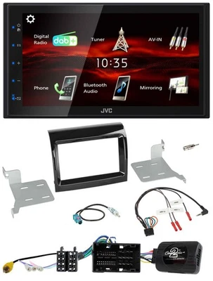 JVC USB Bluetooth Lenkrad DAB 2DIN Autoradio für Citroen Fiat Peugeot 2016-2021 - Bild 1 von 4