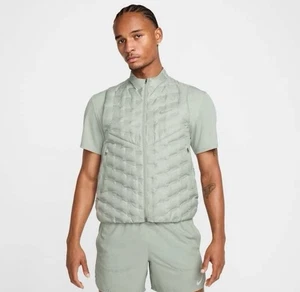 NWT Nike Therma-FIT Vest ADV AeroLoft Mens M Repel Grey Green Running FB7542-370 - Picture 1 of 4
