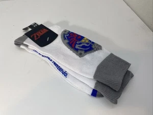 Nintendo: Legend of Zelda Hylian Shield Crew Socks (Size 8-12; New with Tags) - Picture 1 of 7