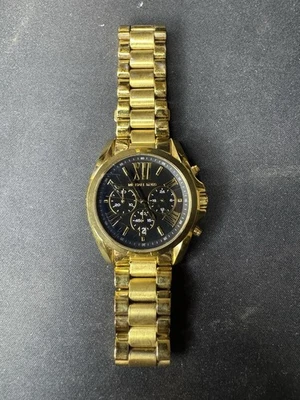 Relógio Michael Kors MK5739 43mm ouro caixa de metal mostrador preto - Imagem 1 de 4