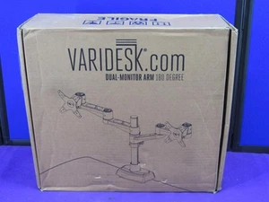 VARIDESK Dual Monitor Arm Double 2 Monitors Desk Mount Stand - Picture 1 of 3