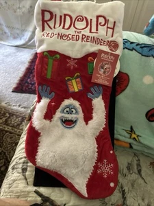 Rudolph das Rentier mit der roten Nase Weihnachtsstrumpf - neuwertig funktioniert Etikett - Bild 1 von 8