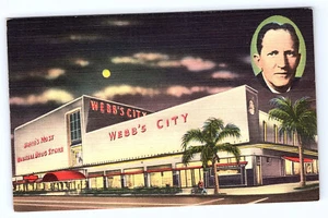 St. Petersburg Florida Webb's Stadt Nachtansicht Drogerie Postkarte D440 - Bild 1 von 2