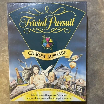 Hasbro Interactive TRIVIAL PURSUIT German Windows 95 Big Box CD PC Game SEALED - Image 1 of 4