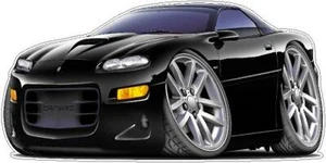 1999-2003 Chevy Camaro SS LS-2 Engine Wall Graphic Stickers Decals Cling NEW - Imagen 1 de 11