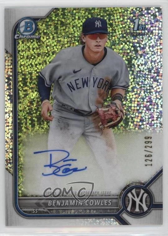 2022 Bowman Chrome Prospect Speckle Refractor /299 Benjamin Cowles #CPA-BC Auto