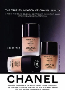 Chanel 1992 maquillaje tez base vintage anuncio de revista de 1 página - Imagen 1 de 1