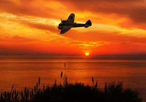 Bristol Blenheim sunset over sea canvas prints various sizes free delivery - Picture 1 of 1