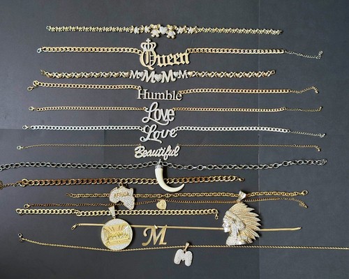 VETEMENTS Lotto di collane pendenti moda non firmate 14 pezzi