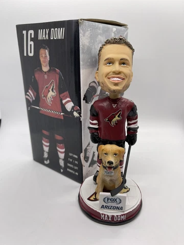 2017 Arizona Coyotes Max Domi Bobblehead Dog Puppy In Box NHL Hockey Bobble Cover