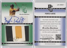 2013 Leaf Perfect Game Showcase Jersey Green /10 Braxton Davidson #JA-BD1 Auto