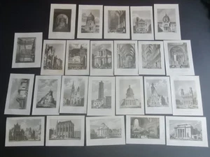 Set of antique (1830) prints of Paris - Churches - Pugin & Heath - Picture 1 of 24