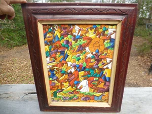 "Pintura original haitiano Bien-Aime 15,5"" x 11,5" - Imagen 1 de 7