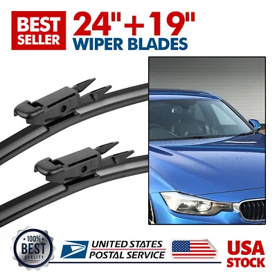 For 2006-2013 Audi A3 4-Door Wiper Blade Set of 24"/19" OEM Quality Genuine 1Set - Image 1 of 4