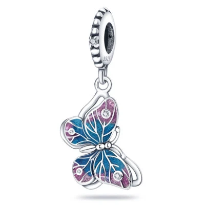 KUNSIR925 Dije de Plata de Ley Mariposa Colgante Dije para Pulsera Hágalo Usted Mismo Foto 1 de 4