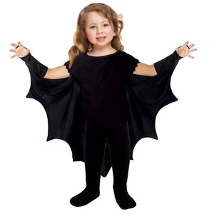 Toddler VAMPIRE BAT WINGS Halloween Costume Dress Child Kids Outfit Age 2-3 UK - Picture 1 of 3