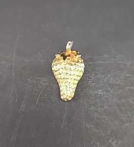 Vintage Ballou tie tac lapel pin gold tone strawberry reg'd - Picture 1 of 7