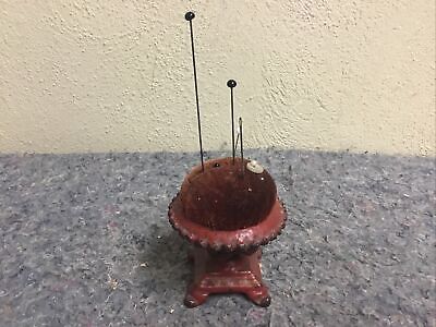 Antique Pin Cushion With Cast Iron Base • 59.99$