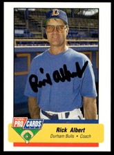 1994 Fleer ProCards 346 Rick Albert Durham Bulls IP Autograph Baseball Card