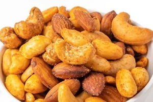 HOT & SPICY ROASTED WHOLE MIX NUTS-BULK VALUE BAG LIMITED PICK YOUR CRAVING NOW! - Picture 1 of 4