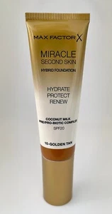 Max Factor Miracle Second Skin Hybrid Foundation, 30ml - 10 Golden Tan - Bild 1 von 1