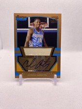 2003-04 Bowman Signature Carmelo Anthony Jersey Patch Rookie Auto /99 GOLD