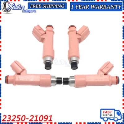 4x Inyector de combustible 23250-21091 para Toyota Prius C 2012-2016 2325021091 Foto 1 de 4