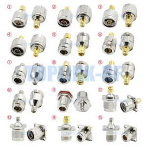 1x SMA RP-SMA Male Female to N Male Female Plug Jack RF Coax Connector Adapter - Foto 1 di 17